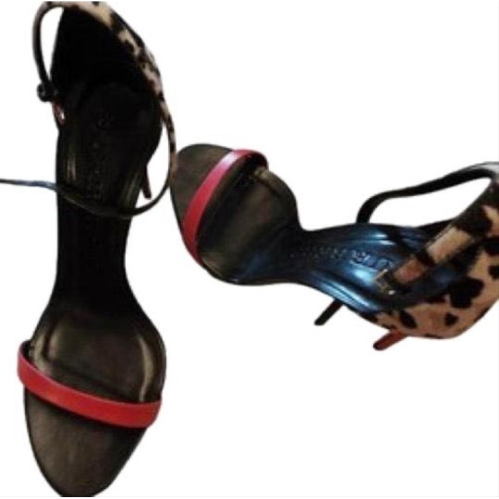 Burberry Pink Toe Strap & Animal Print Sandal